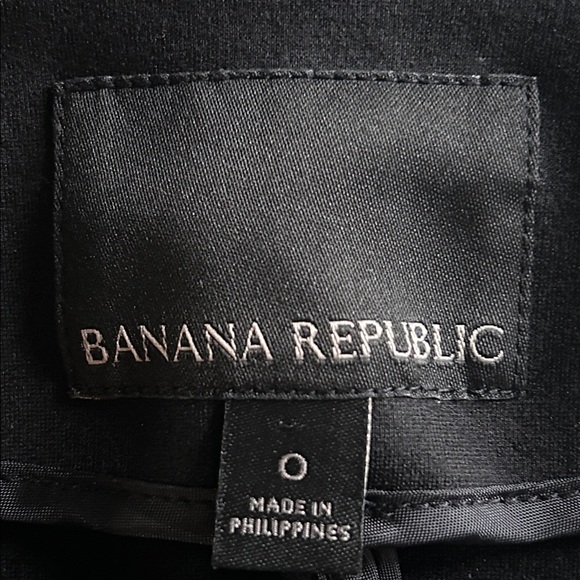 BANANA REPUBLIC Women’s Ponte Peplum Jacket Black Blazer Size 0 - Picture 13 of 16